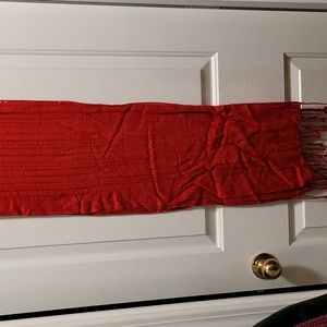 Red Scarf with Sequins